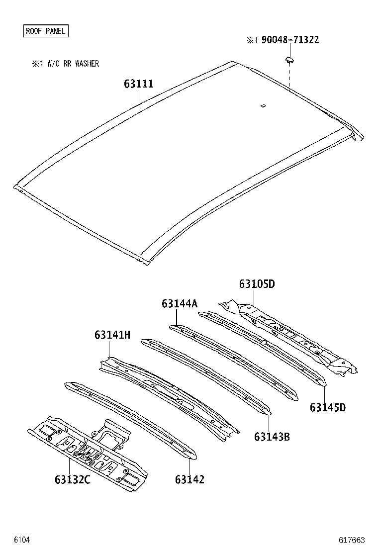 63102-BZ090 PANEL, WINDSHIELD HEADER, INNER product image
