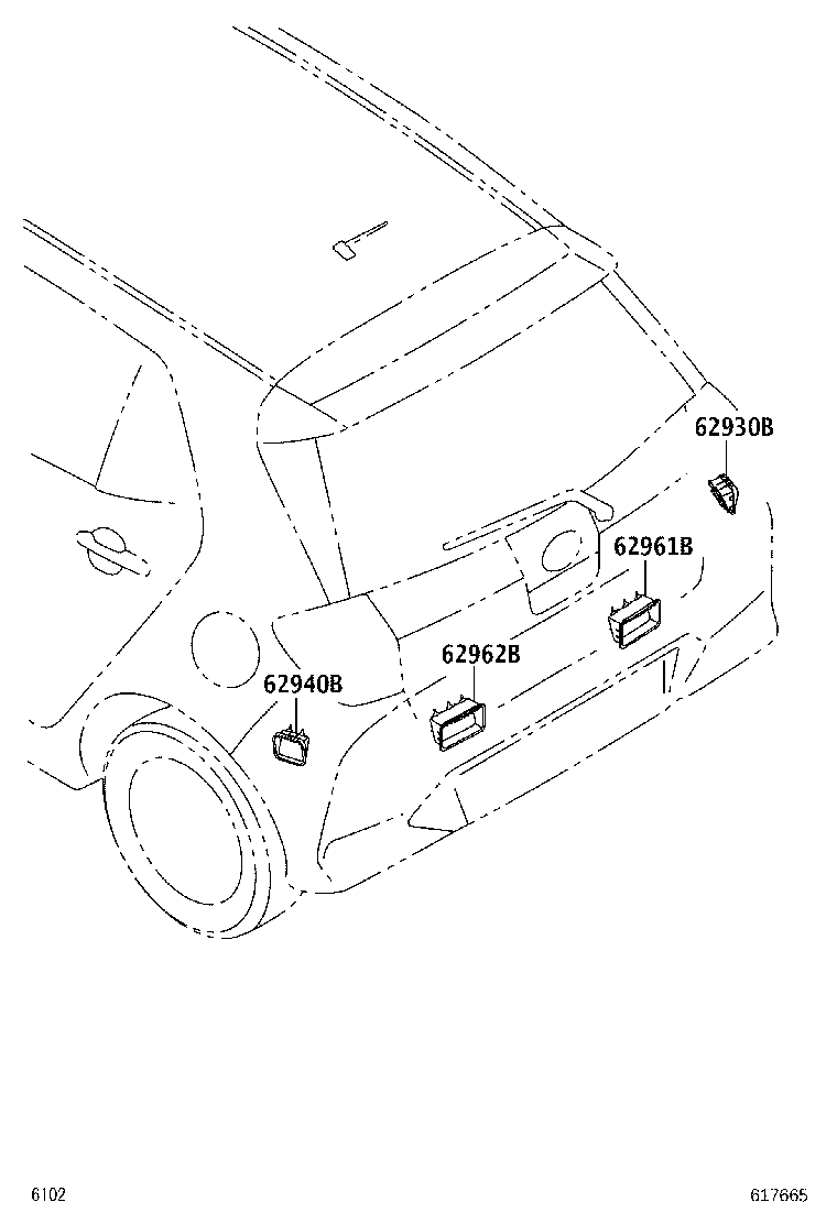 62930-BZ030 DUCT ASSY, QUARTER VENT, RH product image