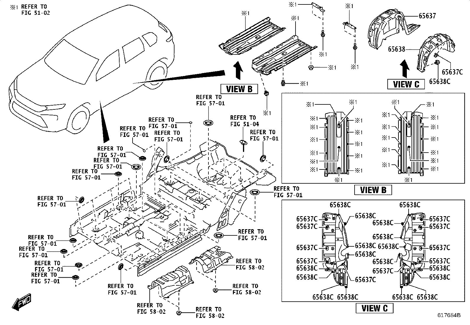 61203-WC009 RAIL SUB-ASSY, ROOF SIDE, INNER RH product image
