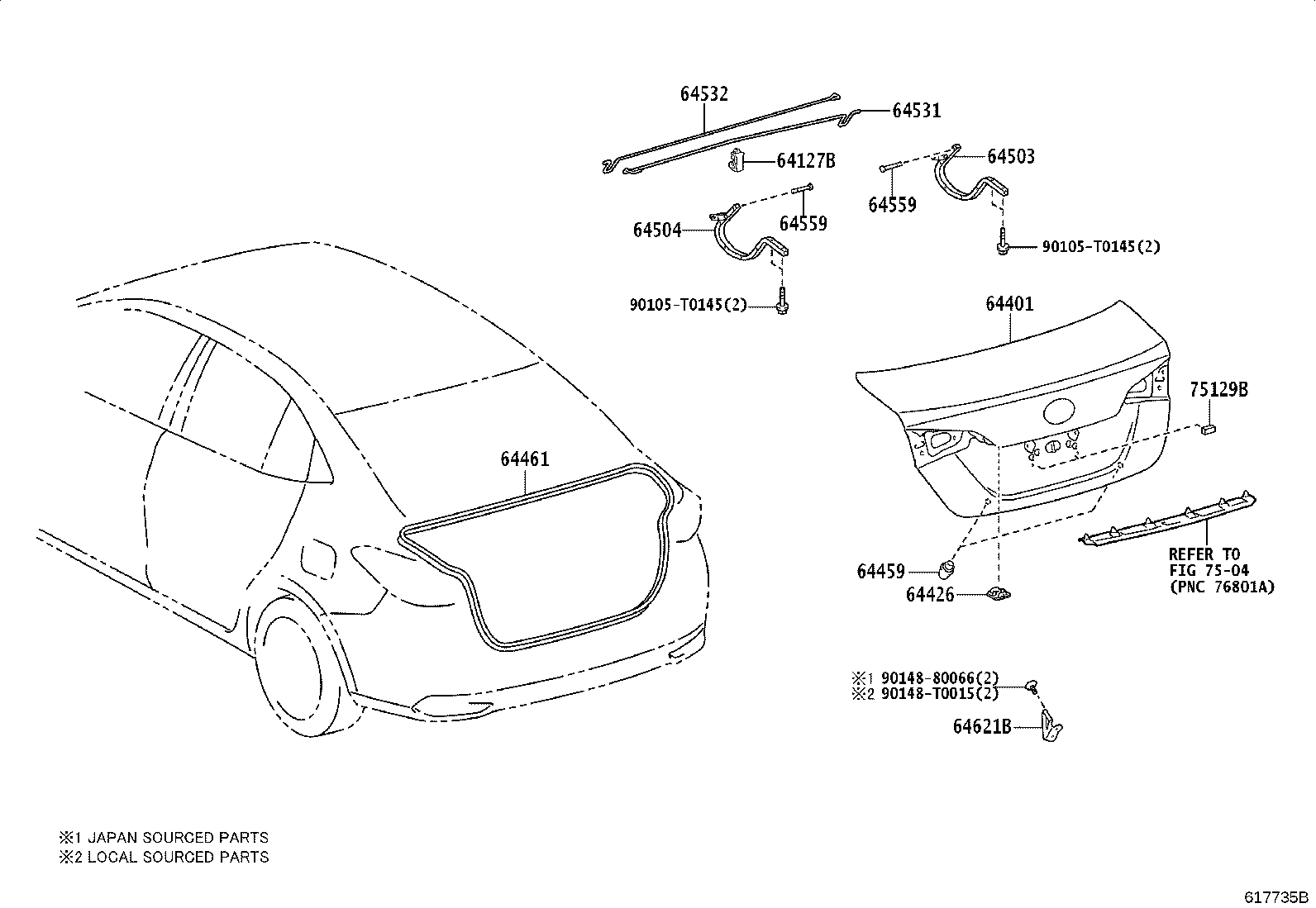 Toyota 75129-0D080 CUSHION, REAR LICENCE PLATE