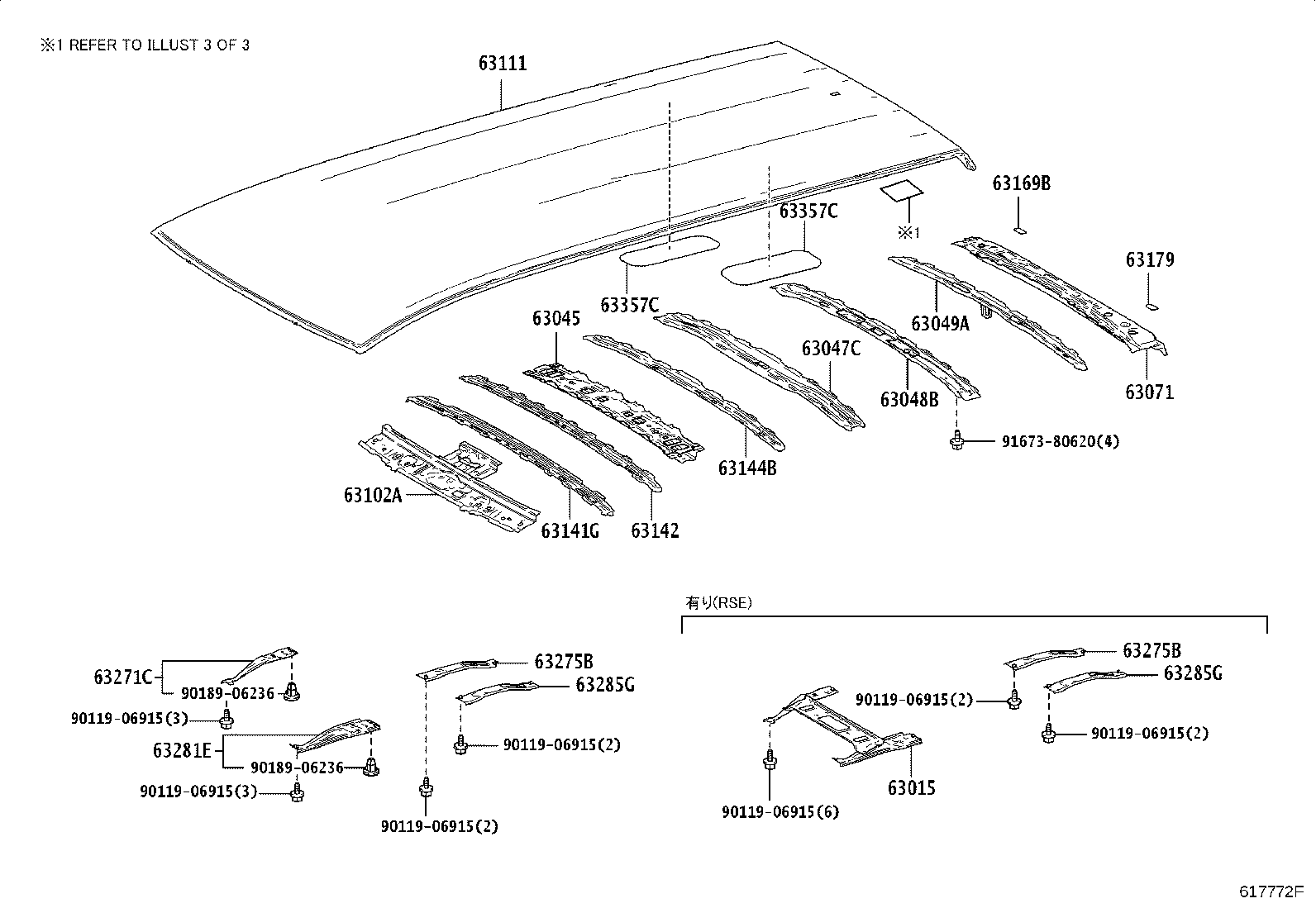 63015-V2010 BRACKET SUB-ASSY, ROOF CONSOLE product image