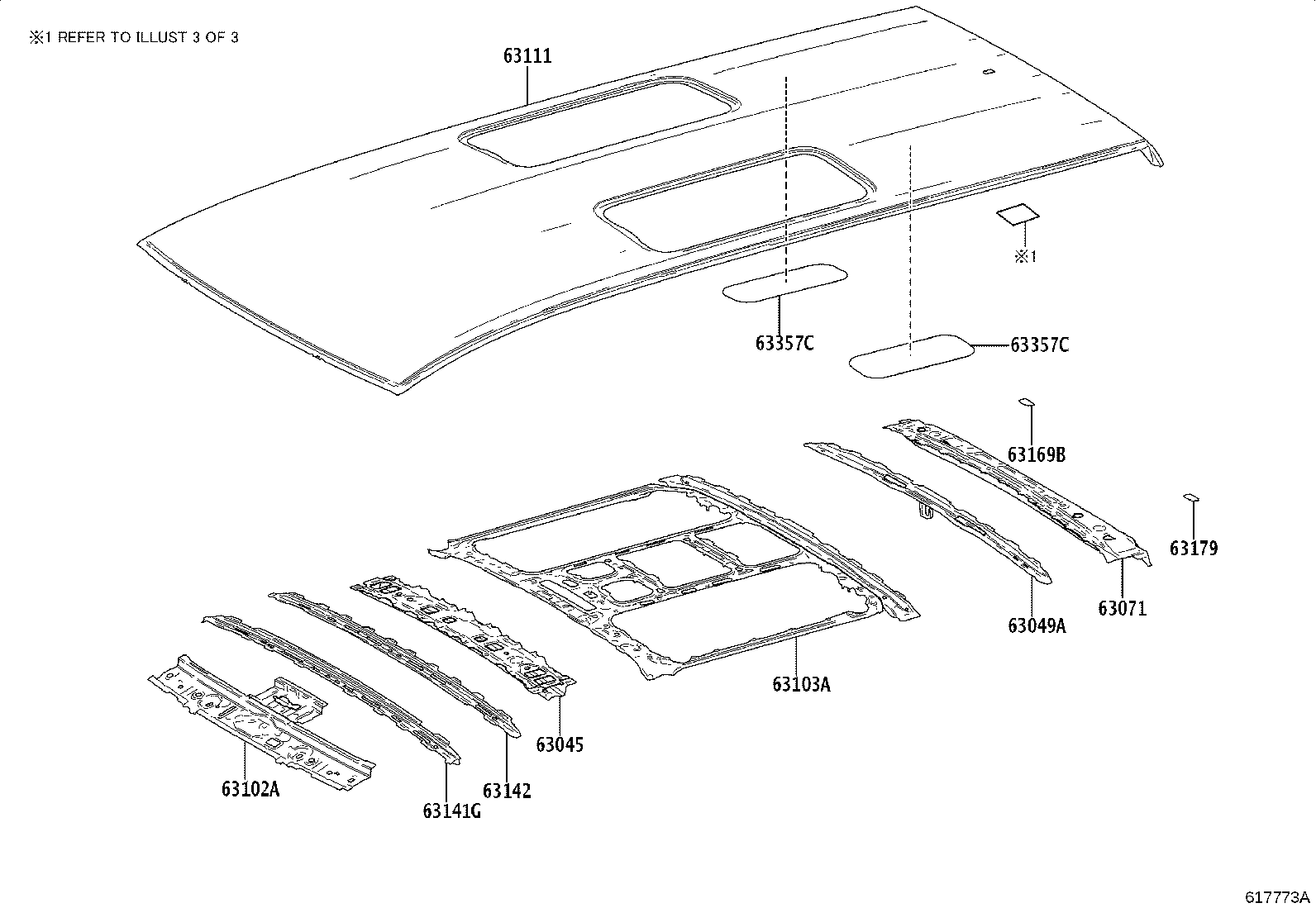 63111-V2010 PANEL, ROOF product image