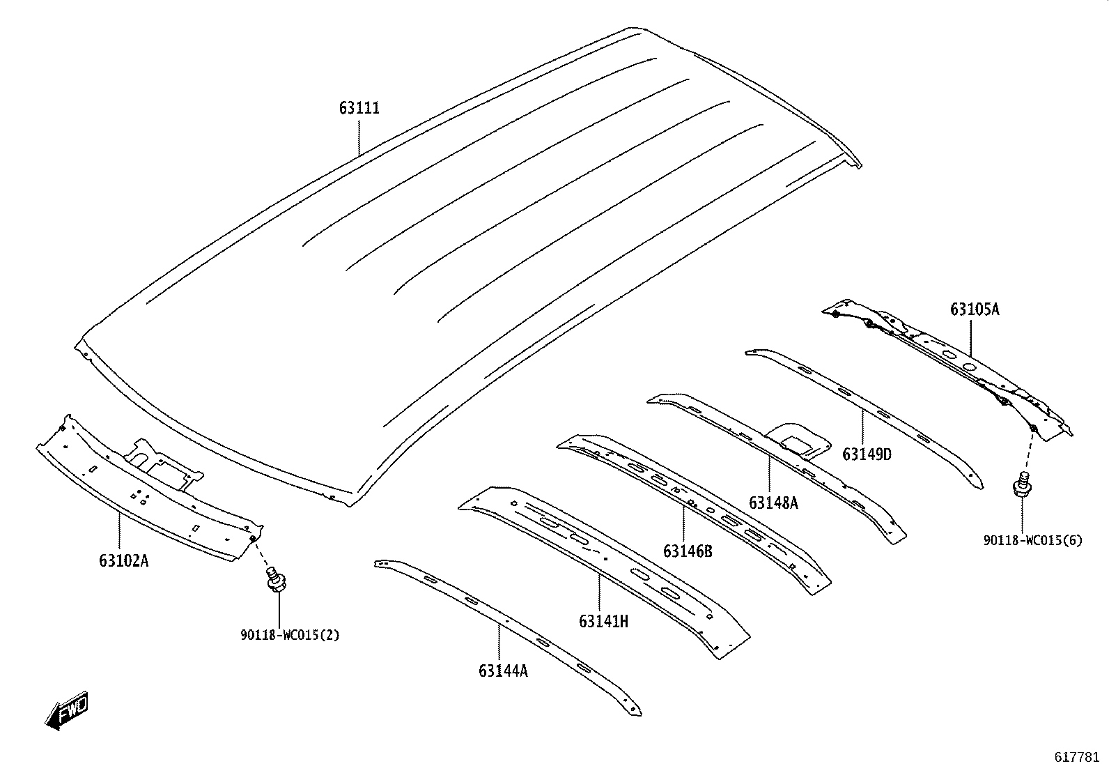 63146-WC010 FRAME SUB-ASSY, BACK DOOR OPENING product image