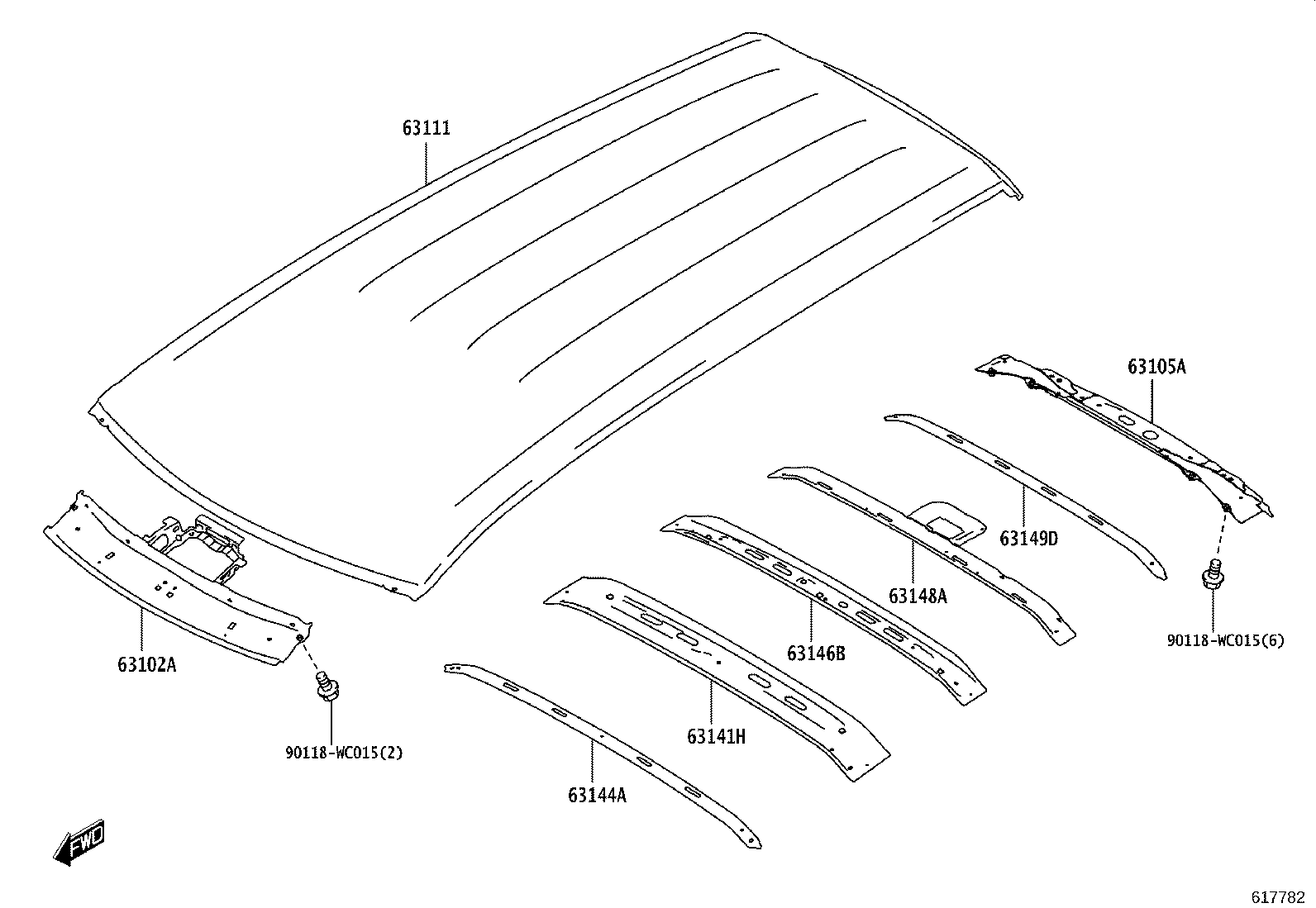 63146-WC010 FRAME SUB-ASSY, BACK DOOR OPENING product image