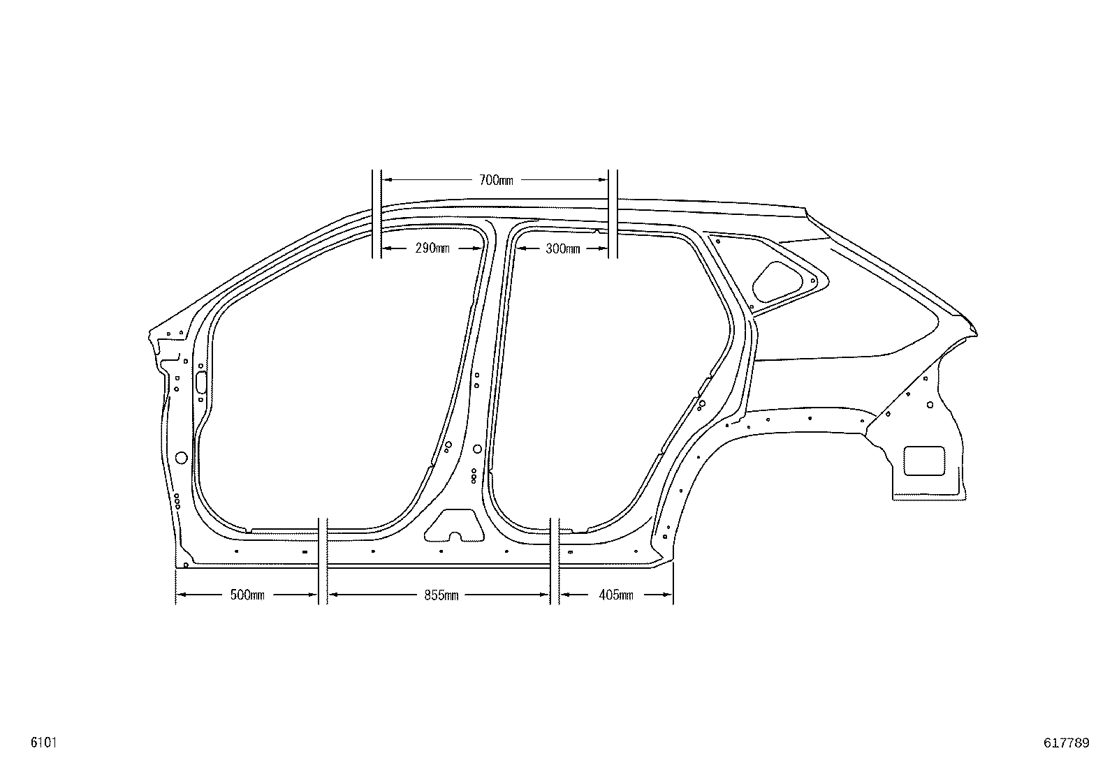 61601-BZ290 PANEL SUB-ASSY, QUARTER, RH product image