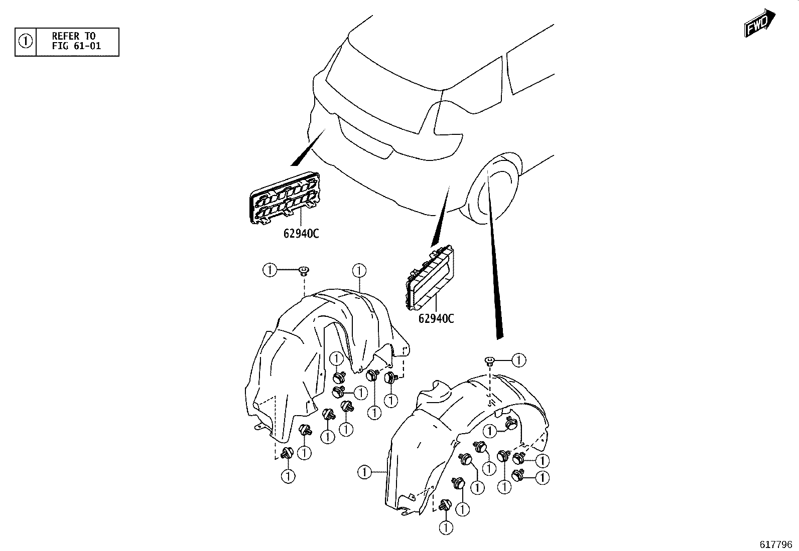 62940-WC004 DUCT ASSY, QUARTER VENT product image