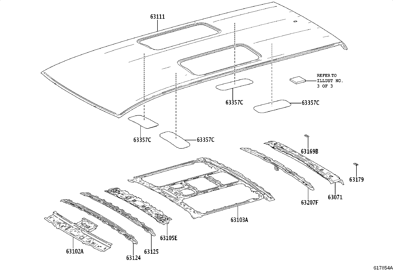 63111-V2020 PANEL, ROOF product image