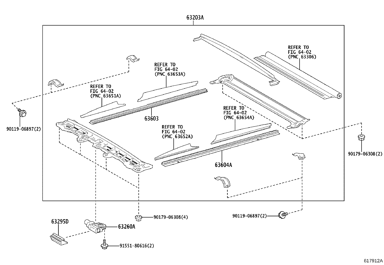 63128-30160 REINFORCEMENT, ROOF PANEL, NO.6 product image