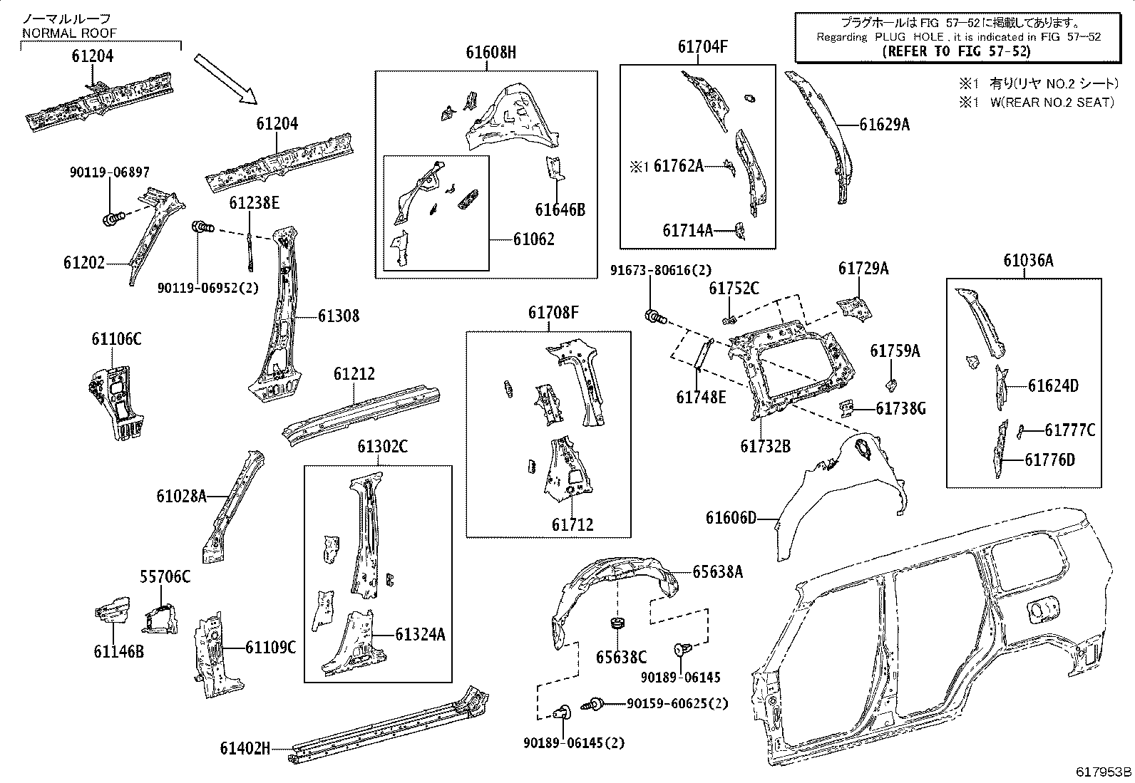 61601-60B10 PANEL SUB-ASSY, QUARTER, RH product image