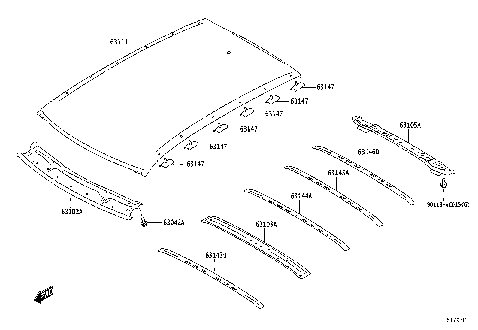 63105-WC002 FRAME SUB-ASSY, BACK DOOR OPENING product image