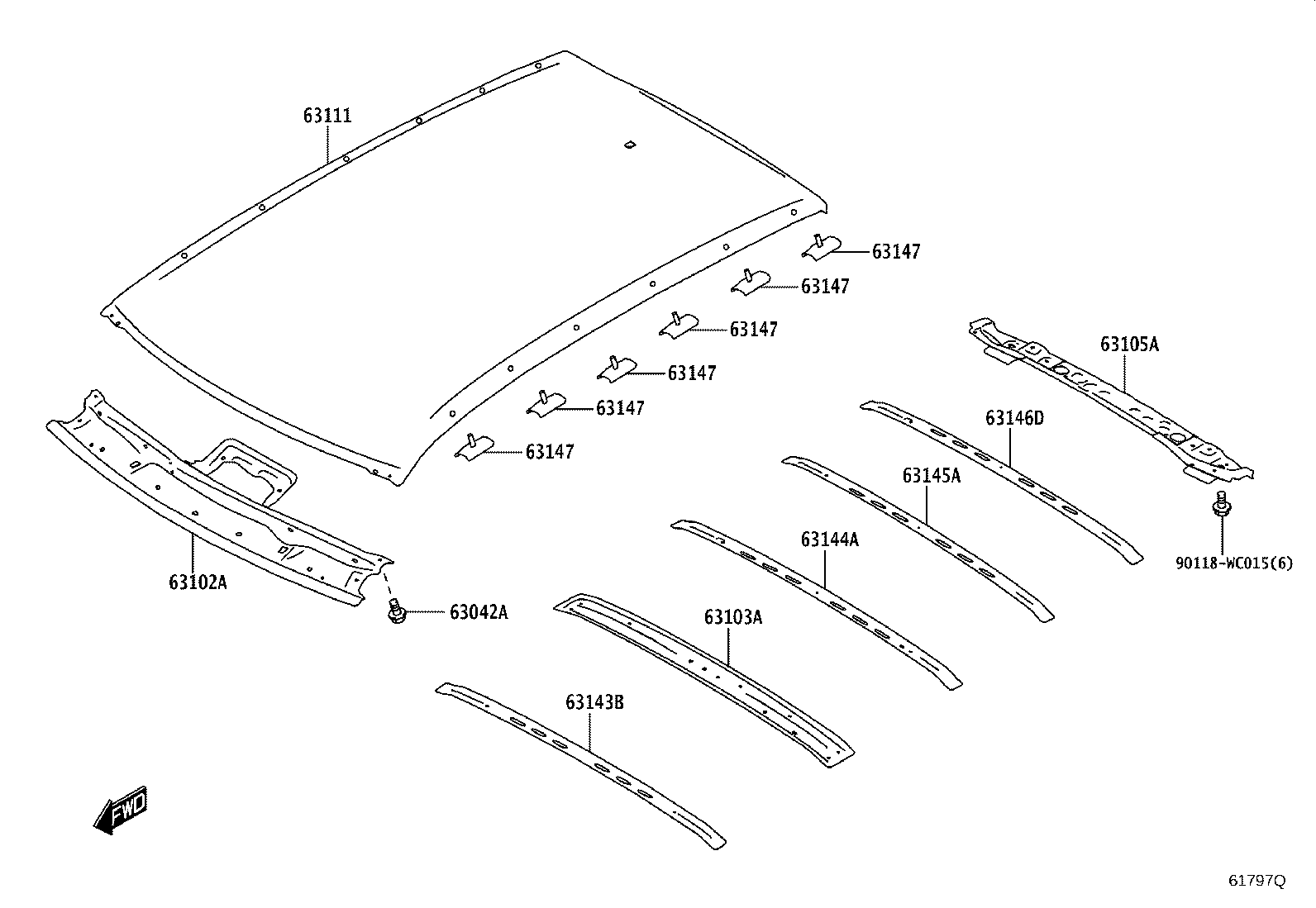 63105-WC002 FRAME SUB-ASSY, BACK DOOR OPENING product image