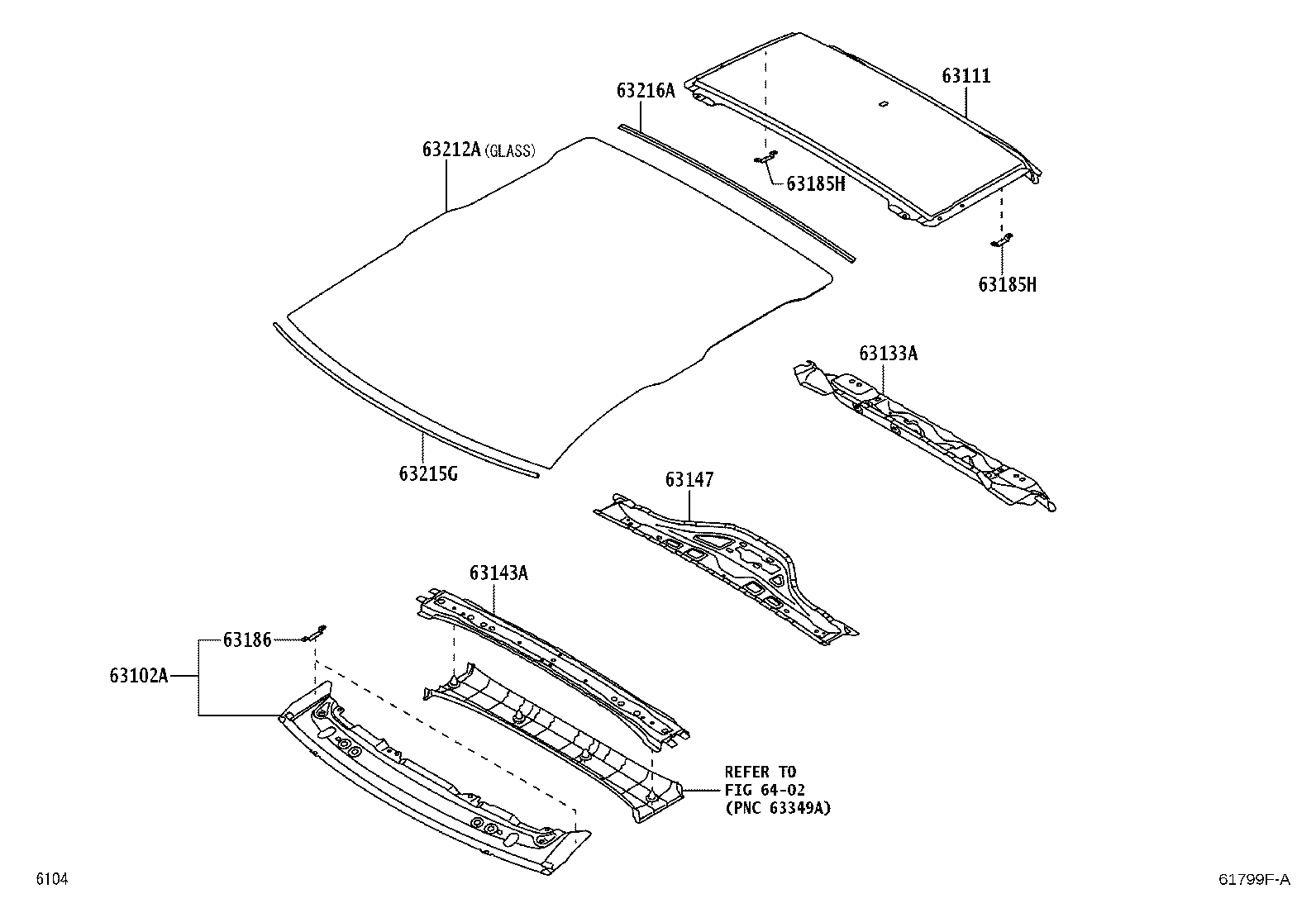 63141-BZ280 REINFORCEMENT, ROOF PANEL product image