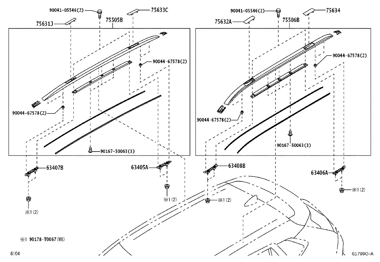63141-BZ280 REINFORCEMENT, ROOF PANEL product image