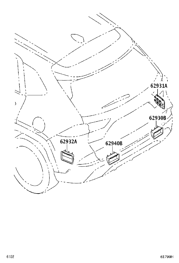 62930-BZ140 DUCT ASSY, QUARTER VENT, RH product image