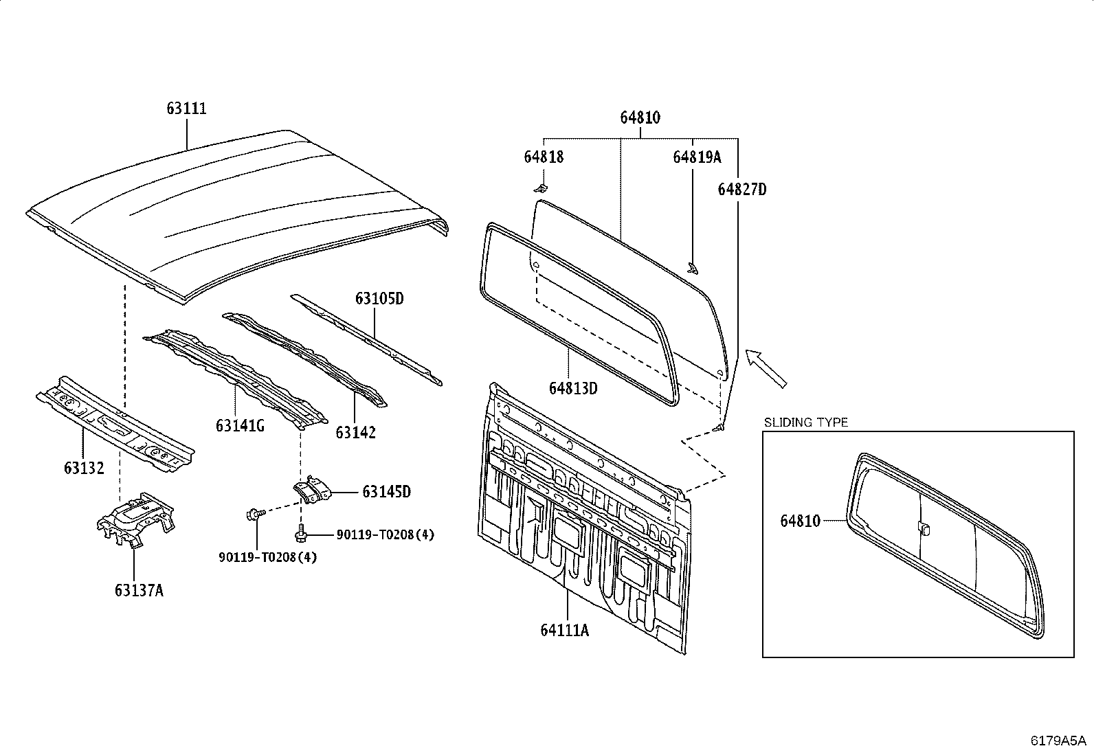 Toyota 64101-KK330 PANEL, BACK