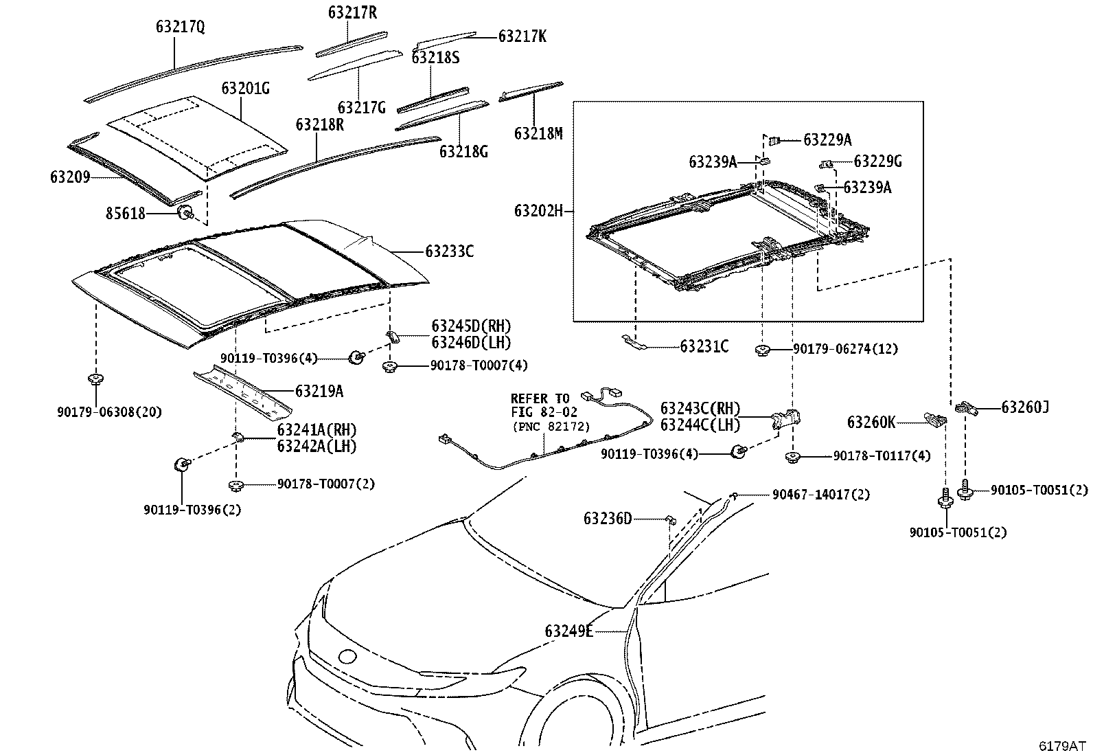 63143-06140 REINFORCEMENT, ROOF PANEL, NO.3 product image