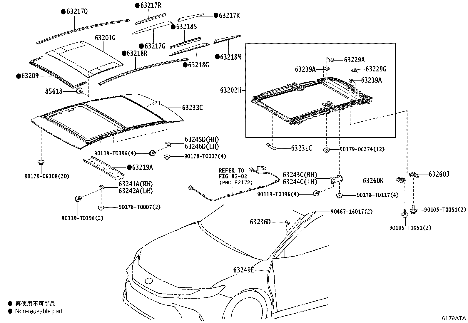 63143-06140 REINFORCEMENT, ROOF PANEL, NO.3 product image