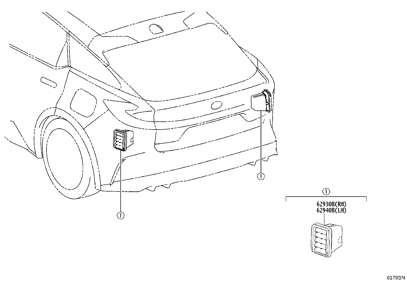 62930-03010 DUCT ASSY, QUARTER VENT, RH product image