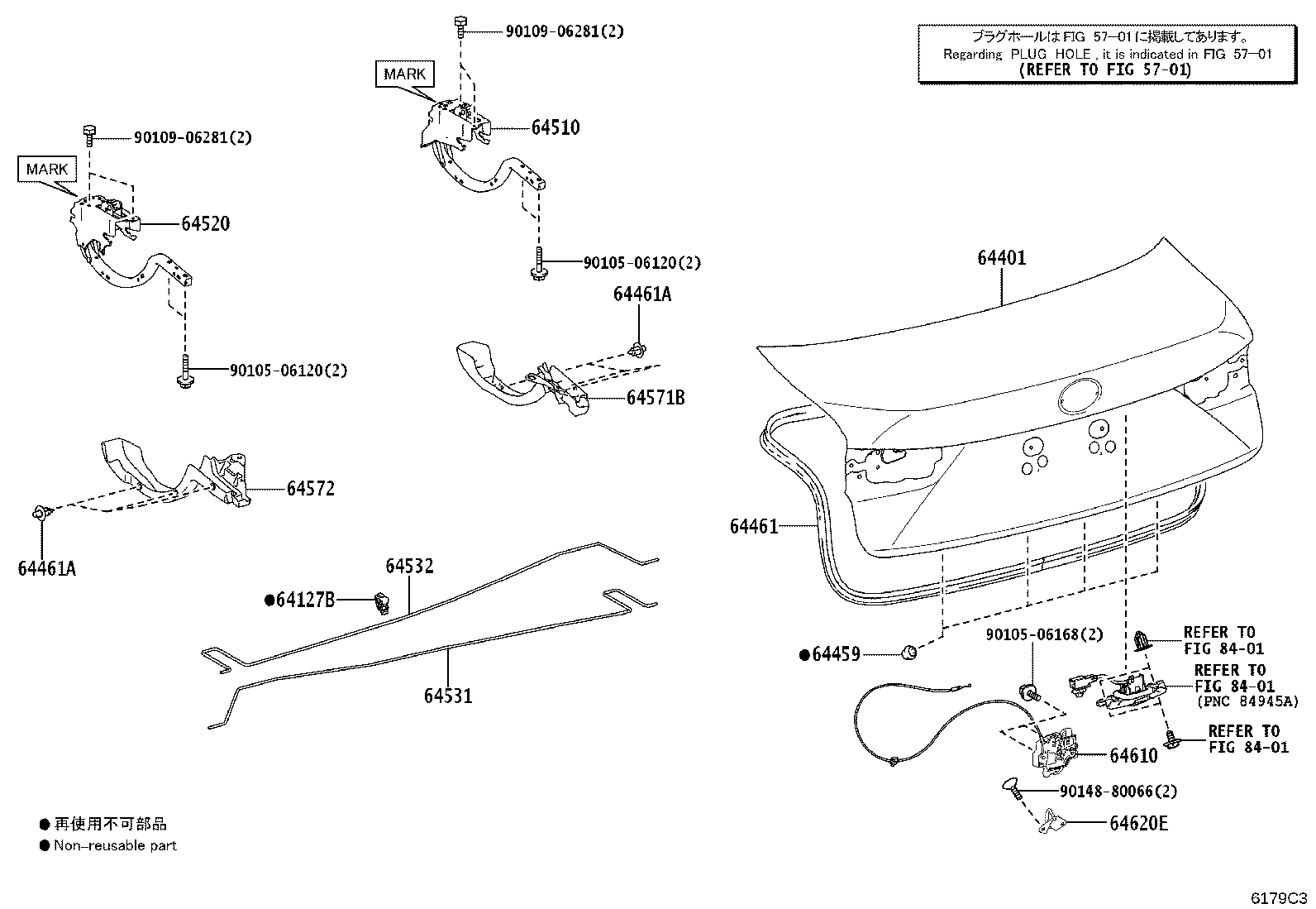 64401-53290 PANEL SUB-ASSY, LUGGAGE COMPARTMENT DOOR product image