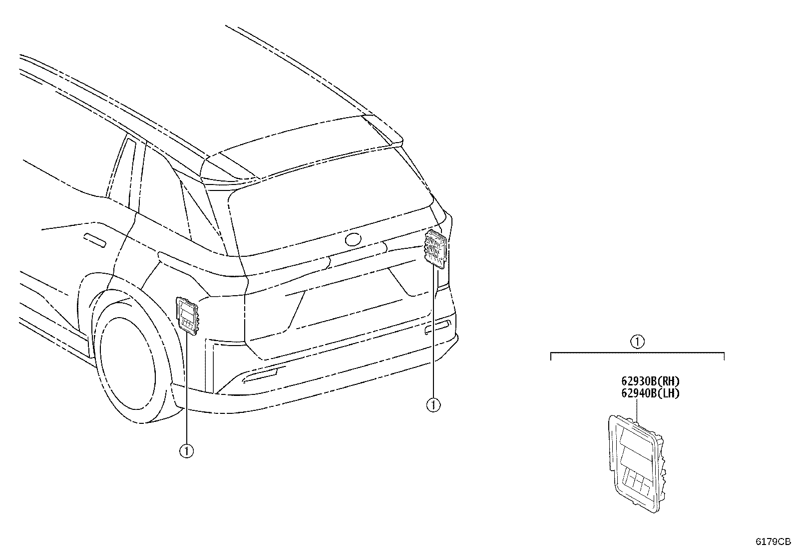 62940-YL010 DUCT ASSY, QUARTER VENT, RH product image