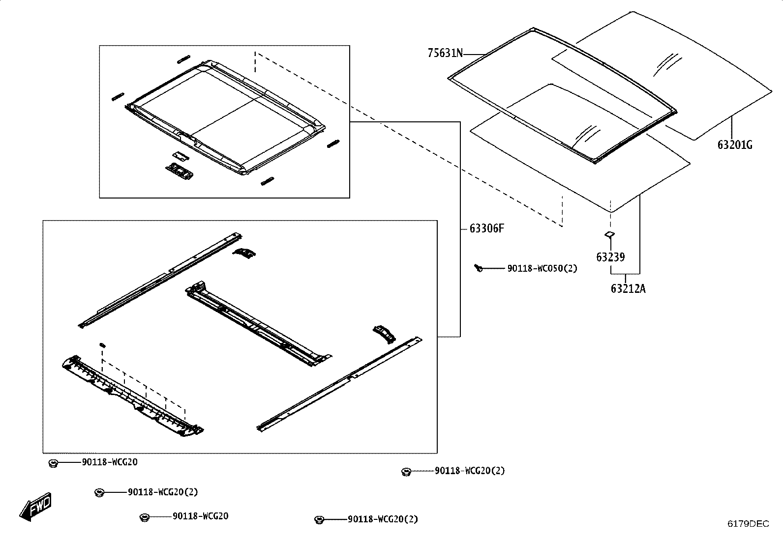 63111-WC012 PANEL, ROOF product image