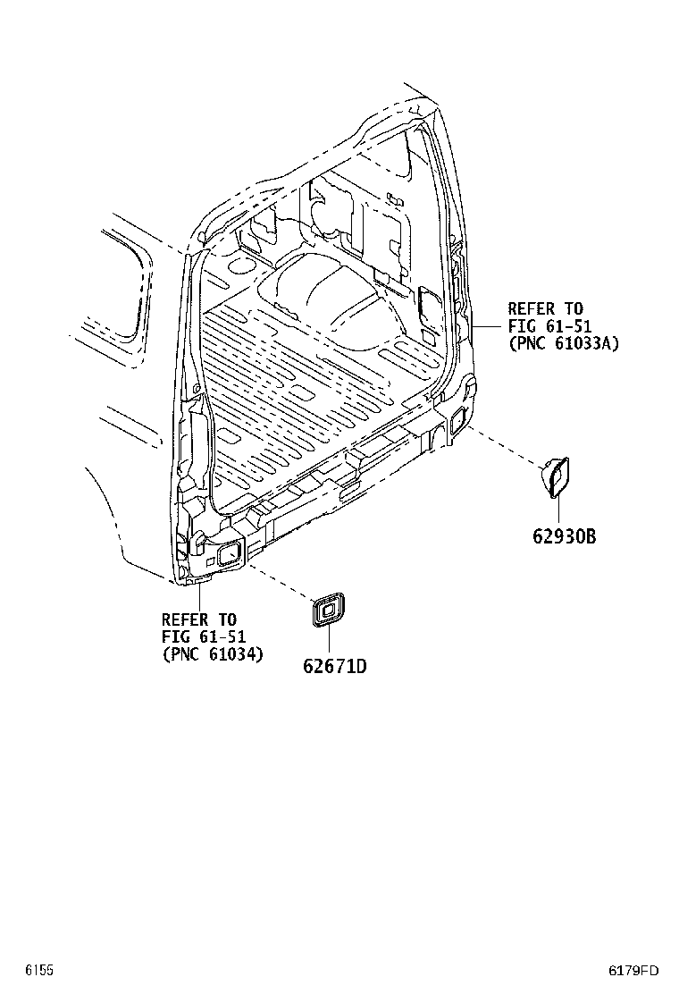 62930-BZ040 DUCT ASSY, QUARTER VENT, RH product image