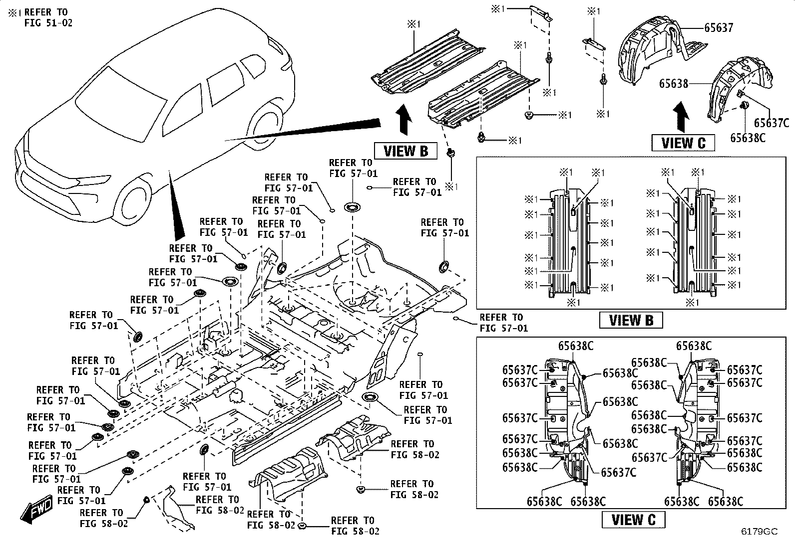 61203-WC009 RAIL SUB-ASSY, ROOF SIDE, INNER RH product image