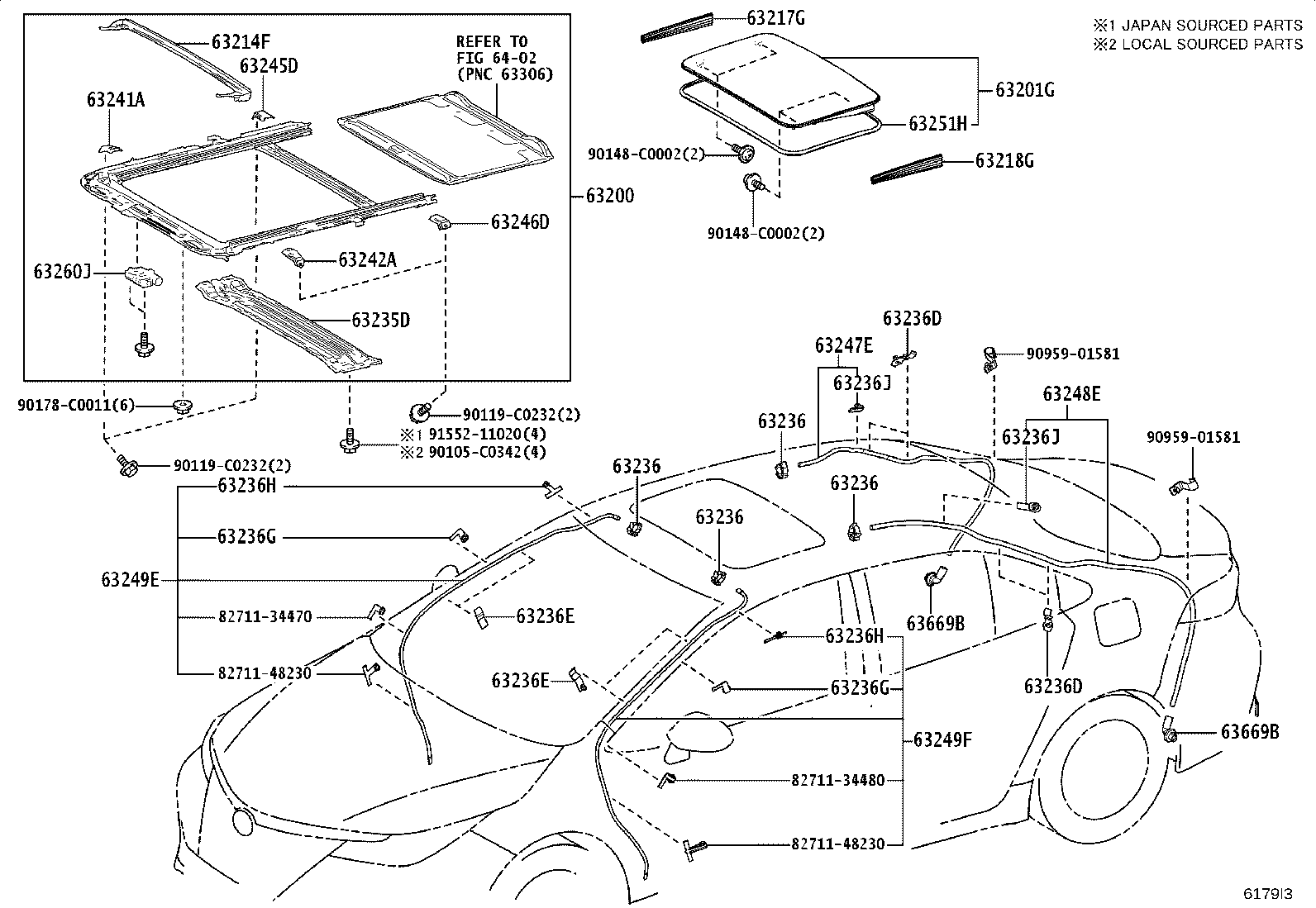 63111-02590 PANEL, ROOF product image