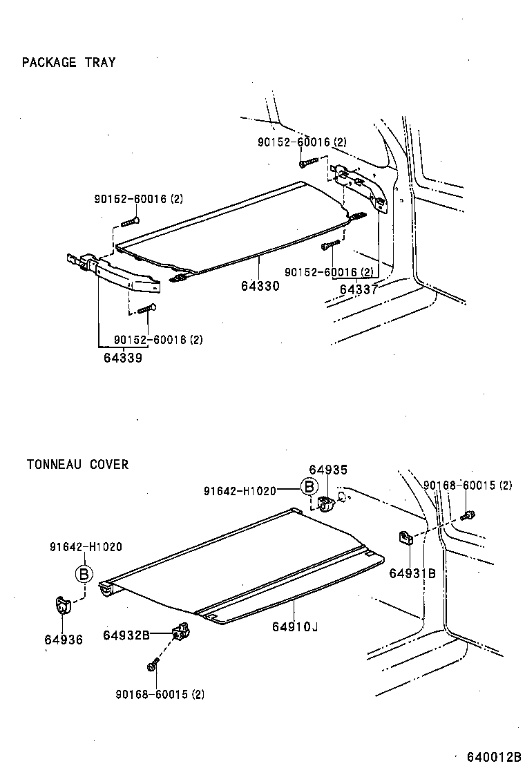 64910-60040-B0 COVER ASSY, TONNEAU product image