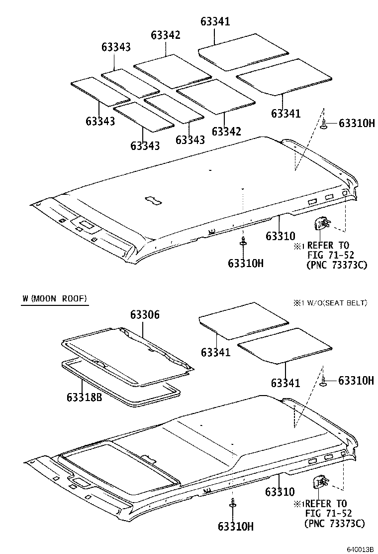 63341-60040 PAD, ROOF SILENCER, NO.1 product image