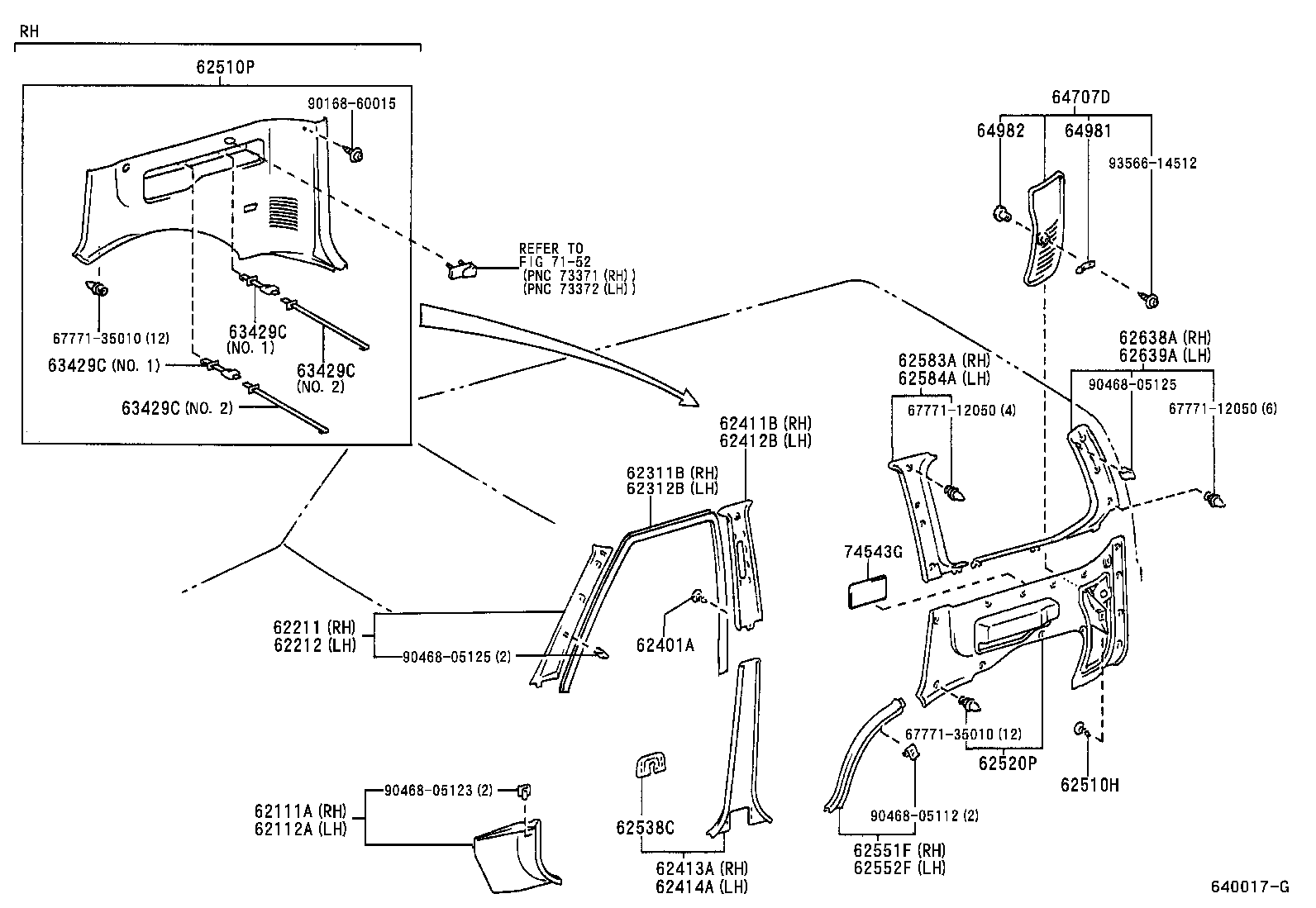 62312-60050-B0 WEATHERSTRIP, FRONT DOOR OPENING TRIM, LH product image