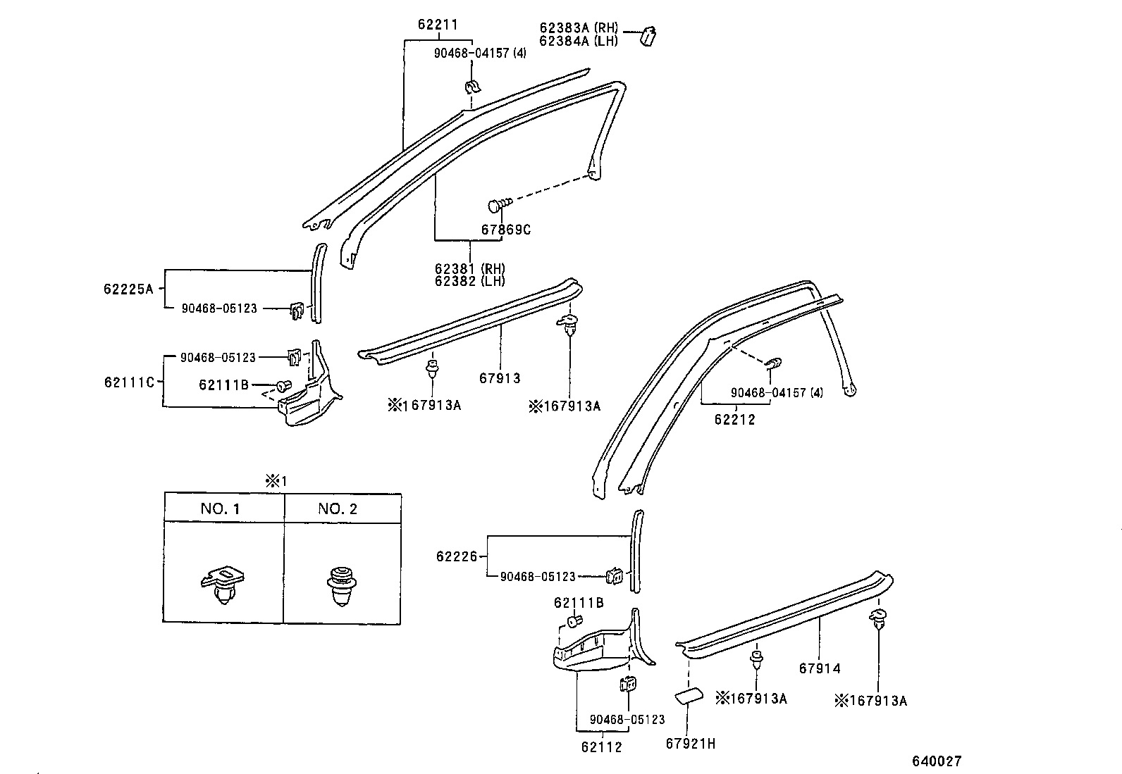 90467-10123 CLIP(FOR SCUFF PLATE) product image