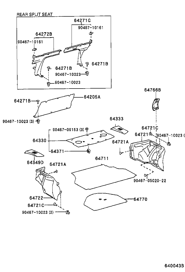 64770-16240 COVER ASSY, SPARE WHEEL product image