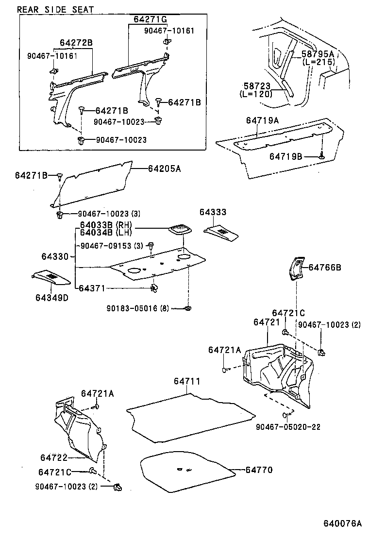 Toyota 64330-16850-B0 PANEL ASSY, PACKAGE TRAY TRIM