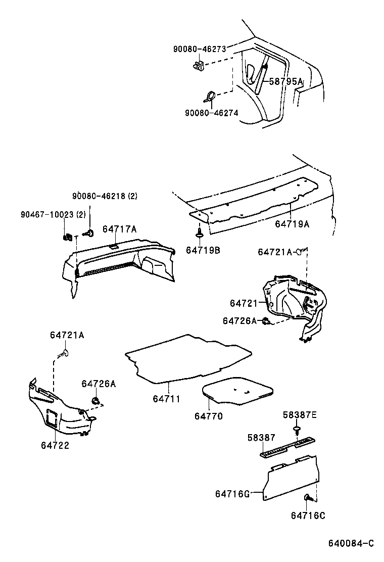 Toyota 58387-16050-C0 PLATE, REAR FLOOR FINISH