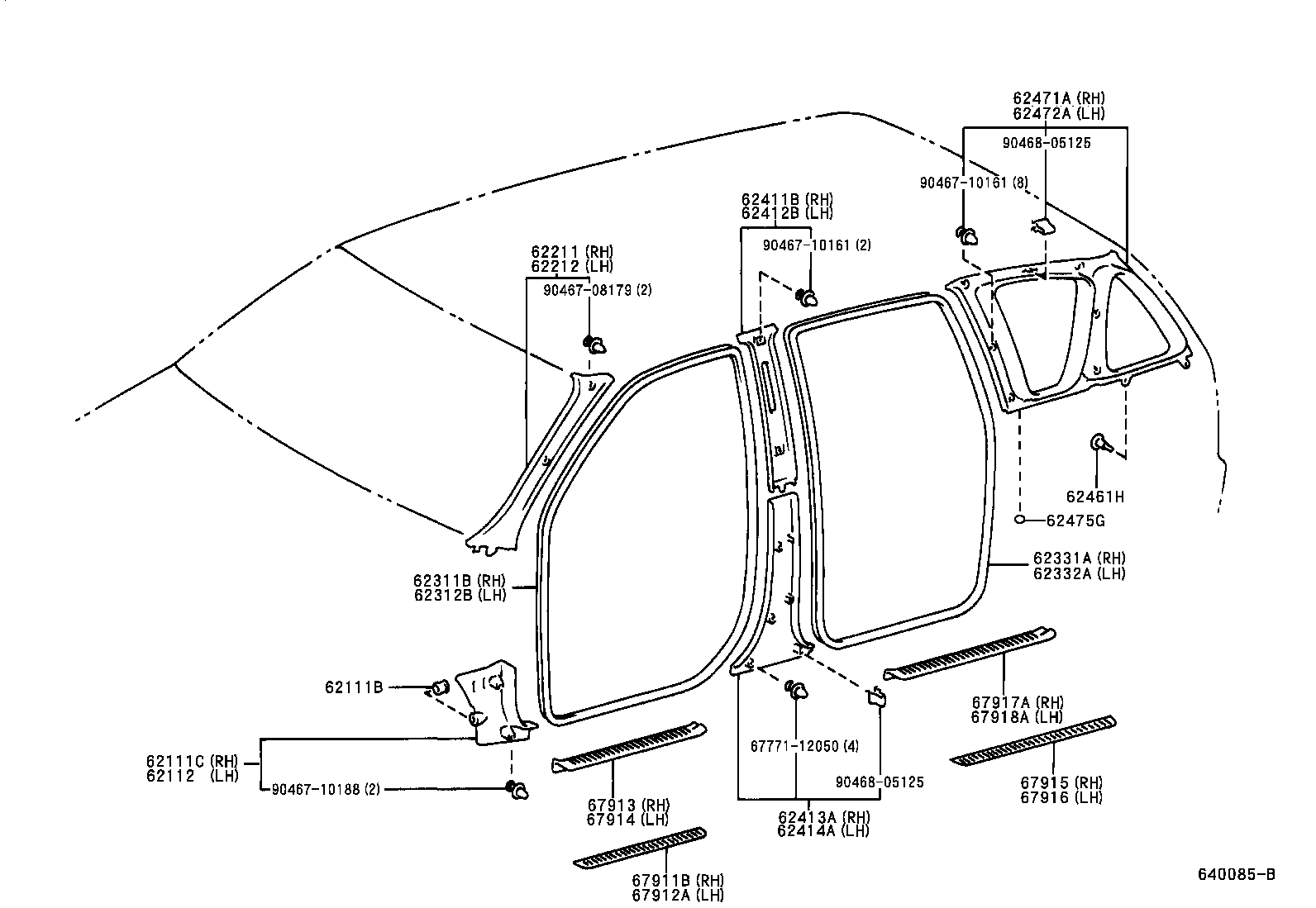 67913-44010-B0 PLATE, FRONT DOOR SCUFF, RH product image