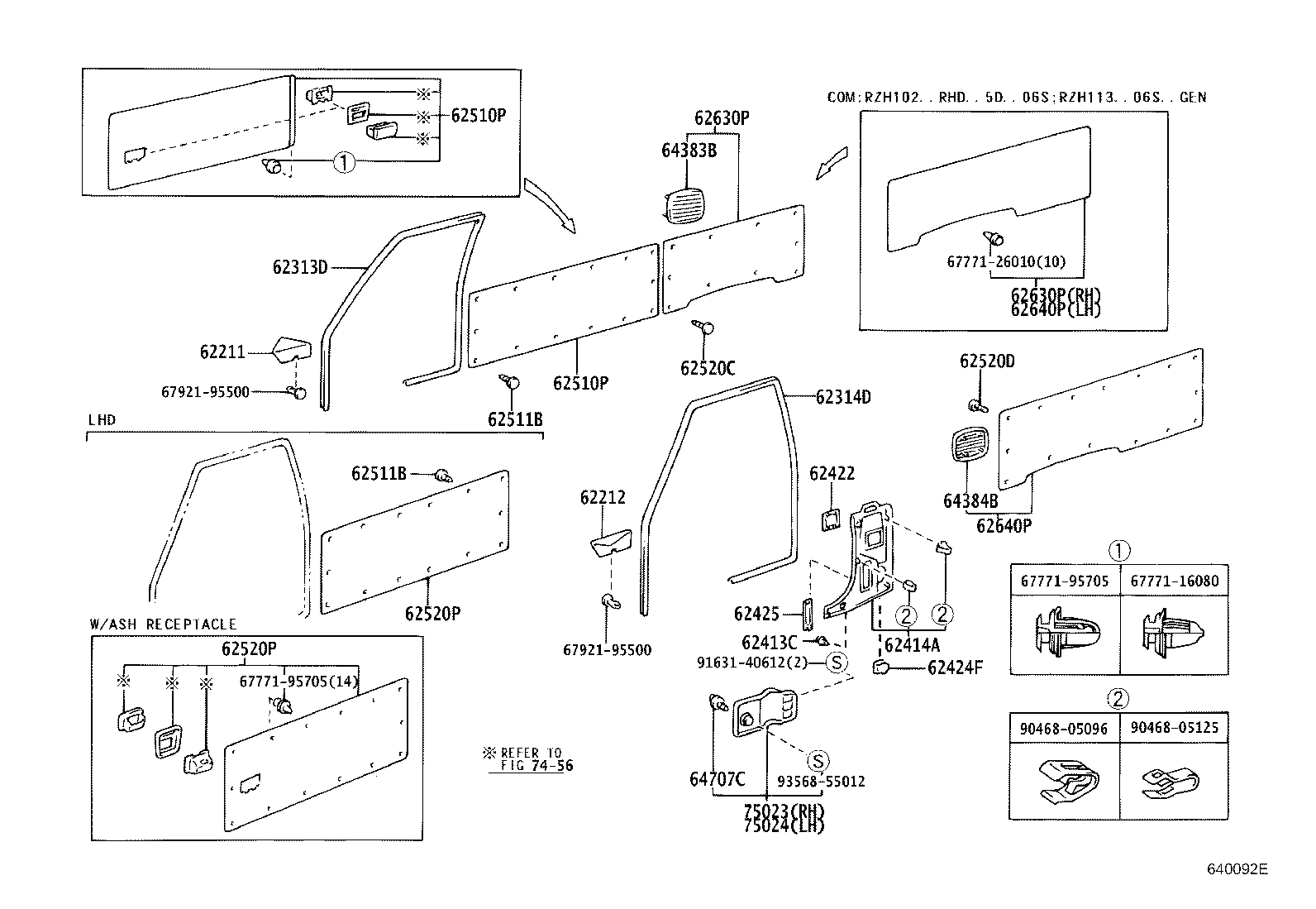 90467-08046-C0 CLIP (FOR ROOF SIDE GARNISH) product image