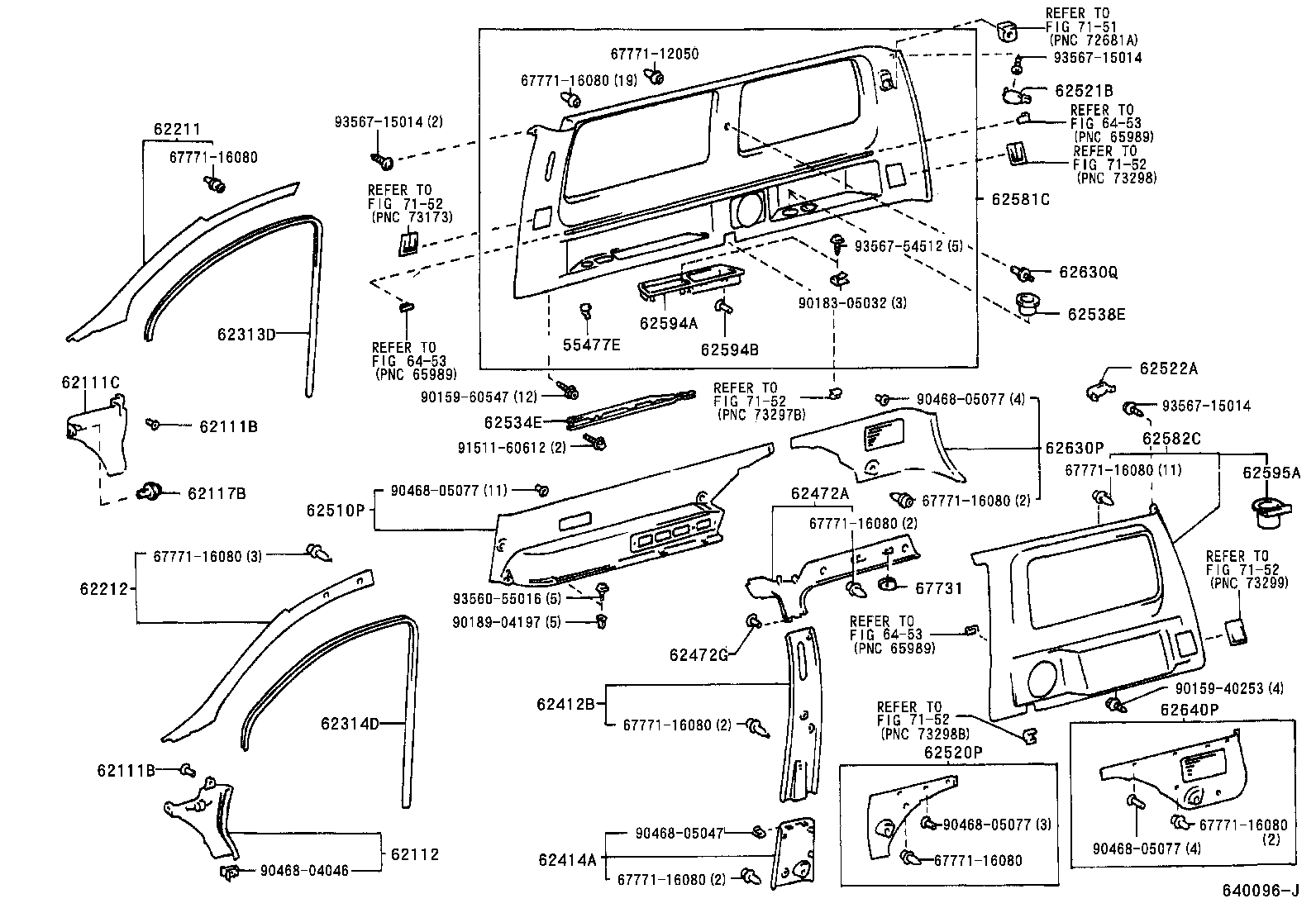 62534-28110 BRACKET, SIDE TRIM, NO.2 product image