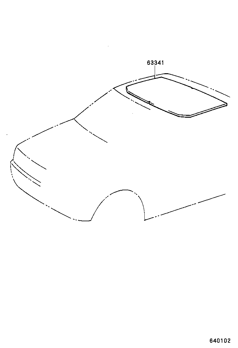63361-0B080 SUPPORT, ROOF HEADLINING, NO.1 product image