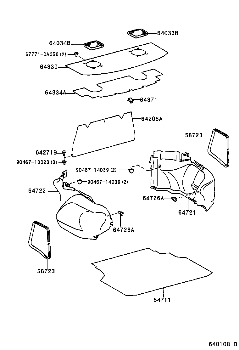64334-0A010 PAD, PACKAGE TRAY TRIM product image