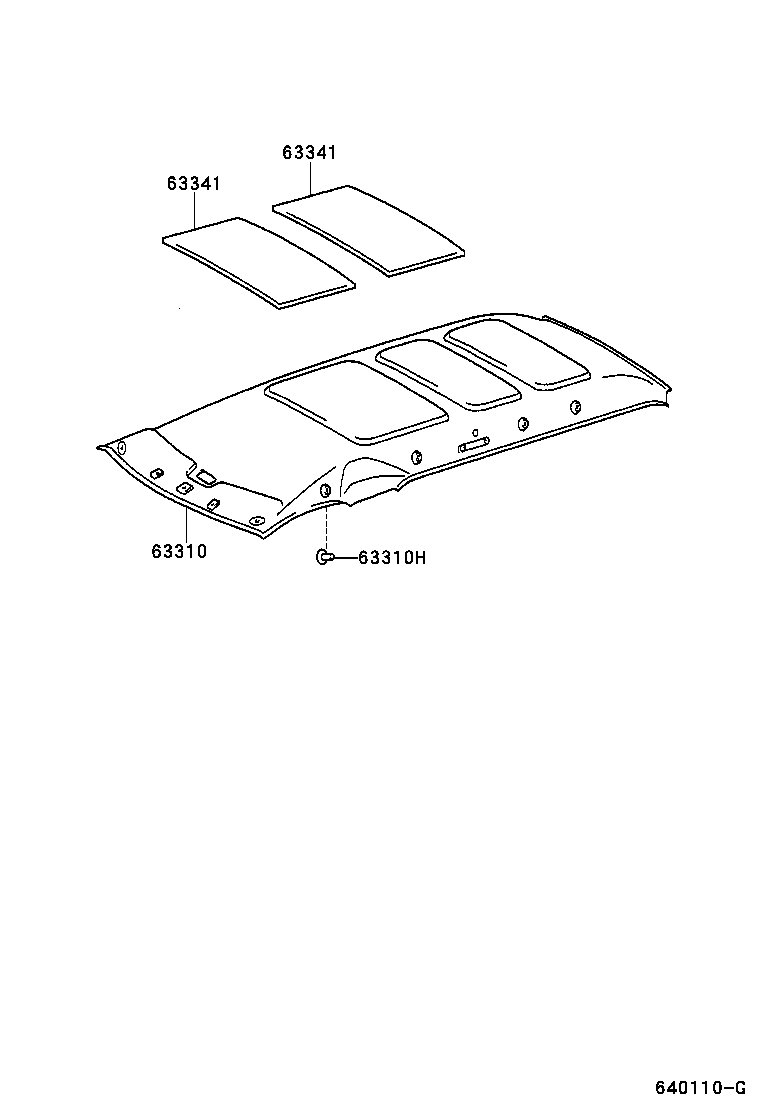 63341-28050 PAD, ROOF SILENCER, NO.1 product image