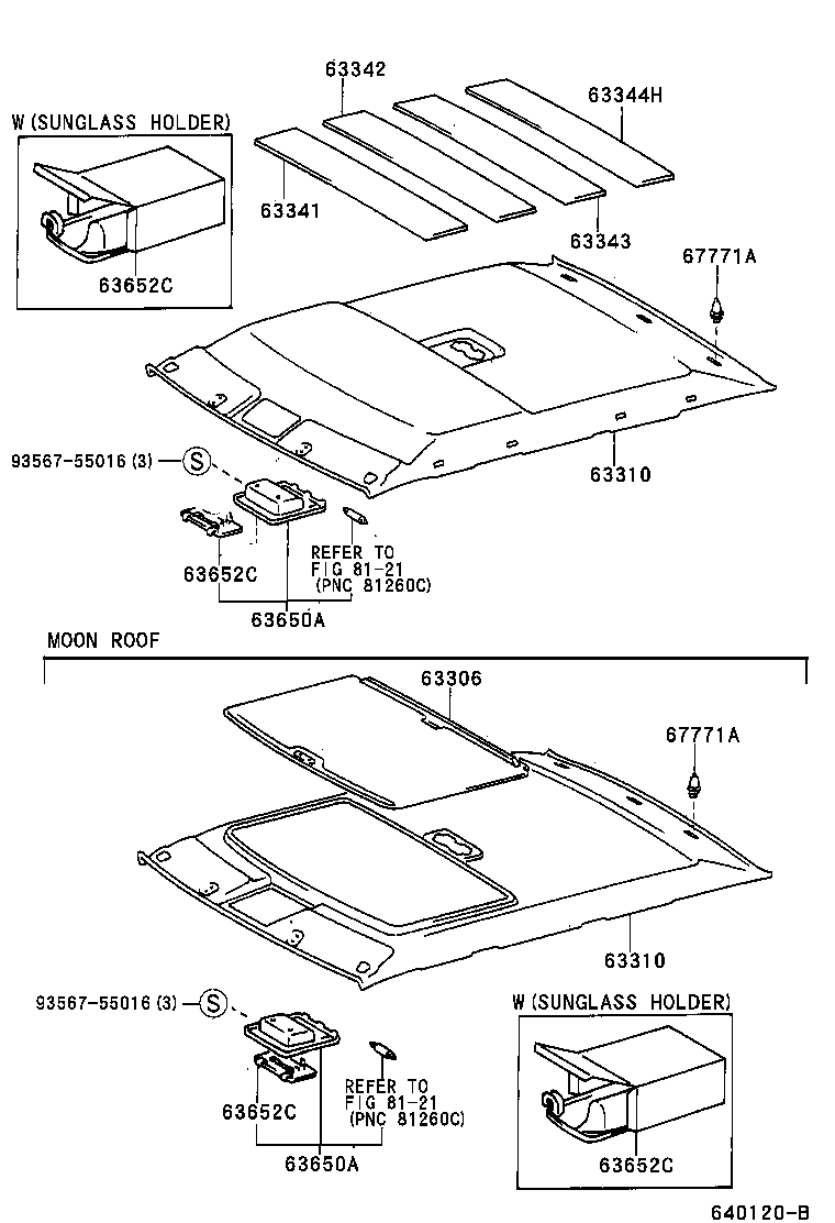 63650-0W032-B0 BOX ASSY, ROOF CONSOLE product image
