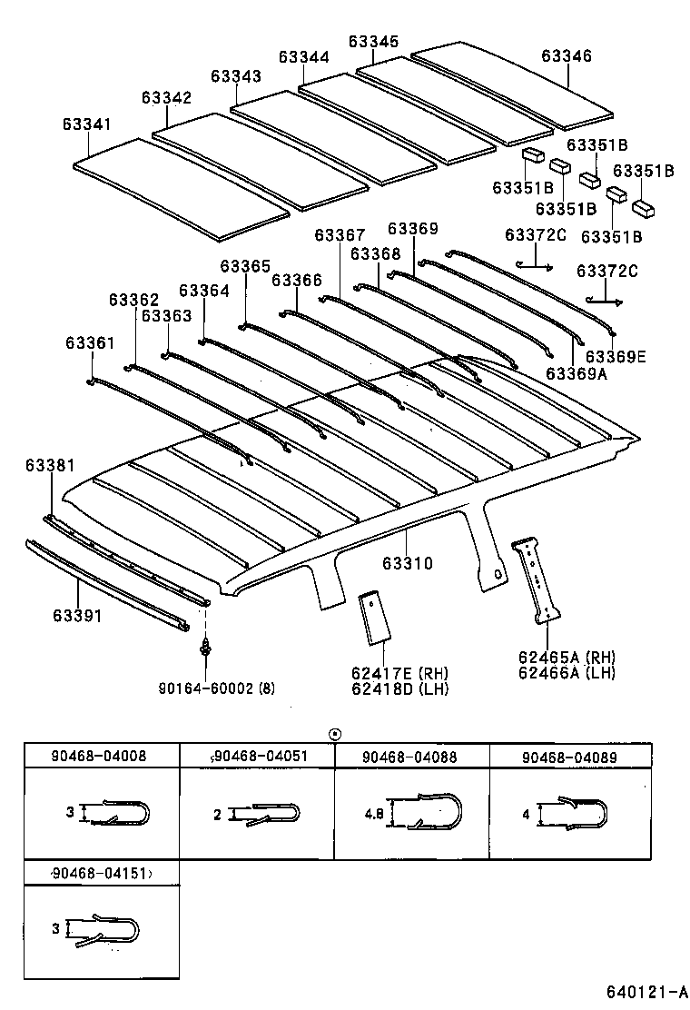 63341-26050 PAD, ROOF SILENCER, NO.4 product image