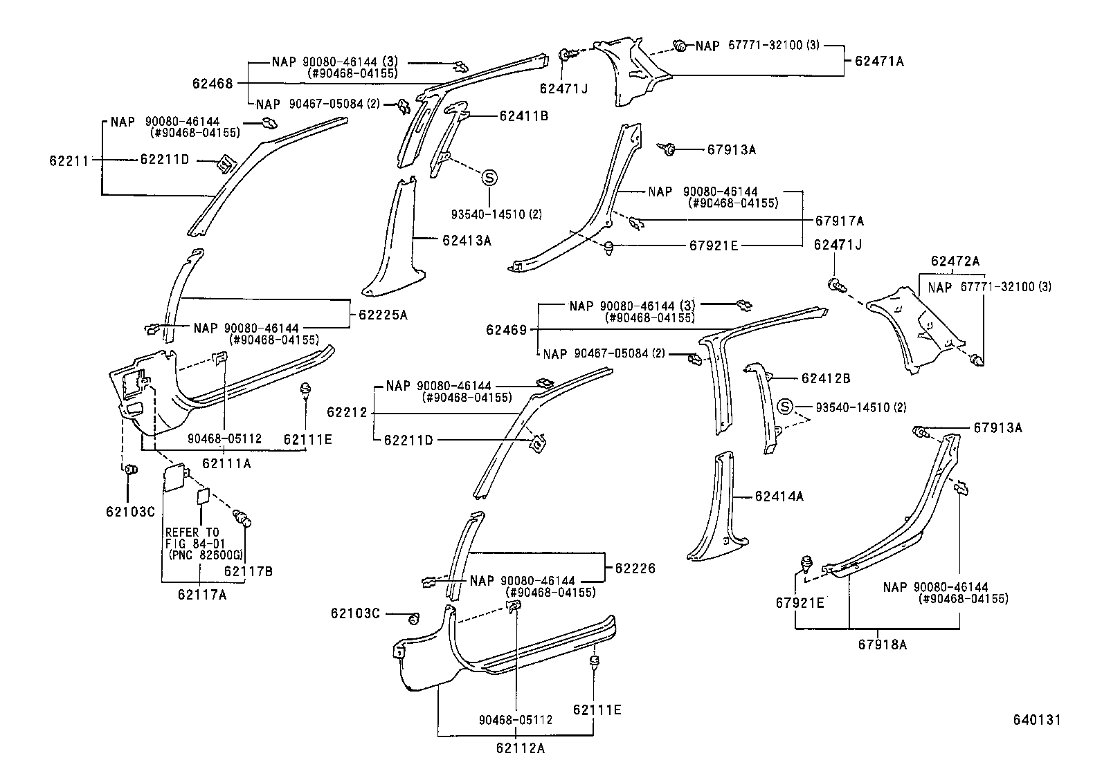 67921-06010 RETAINER, COWL SIDE TRIM product image