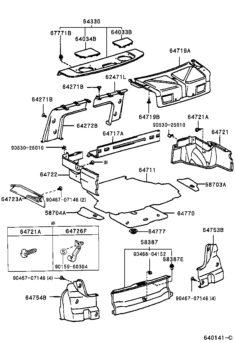 58387-33030-C0 PLATE, REAR FLOOR FINISH product image