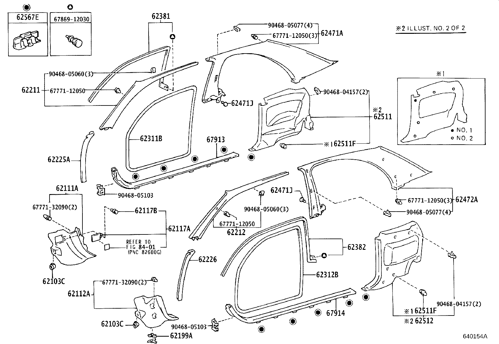 67771-32110 RETAINER (FOR QUARTER INSIDE TRIM BOARD) product image