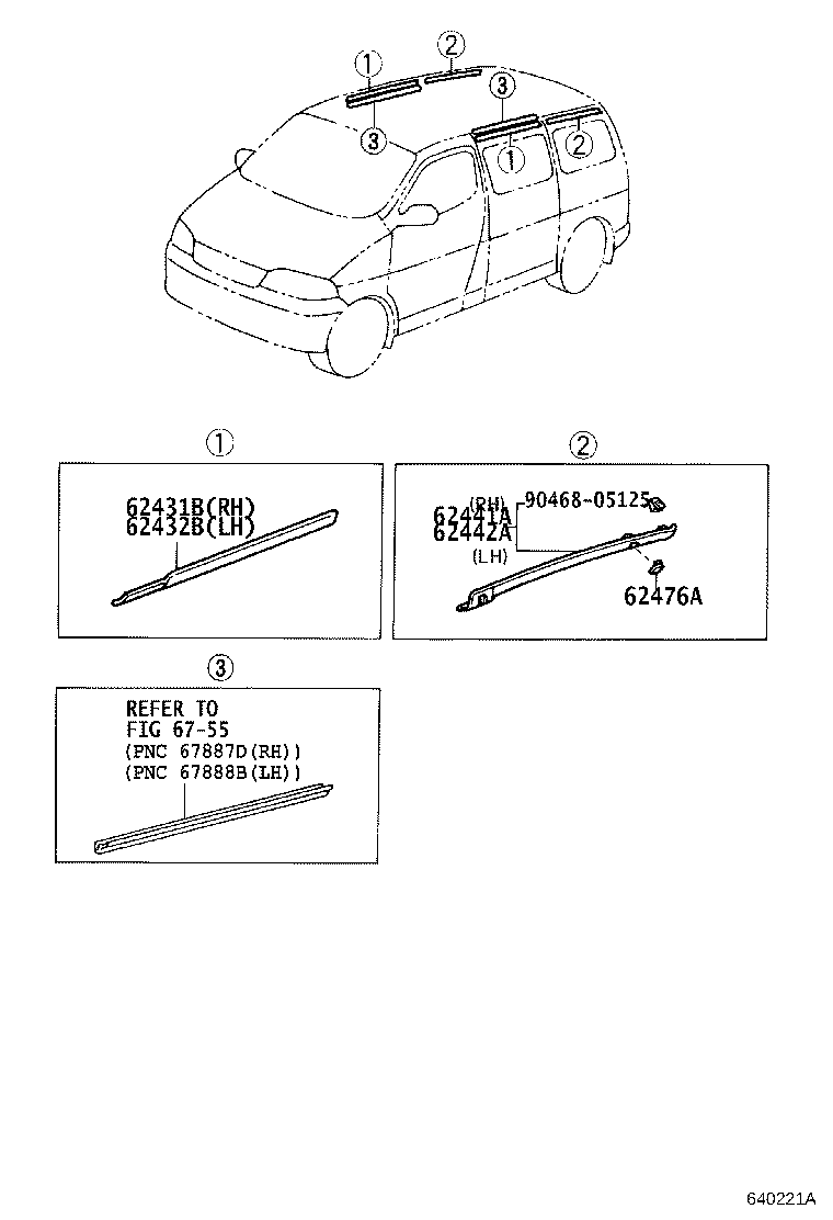 62597-26040 CLAMP, QUARTER TRIM product image