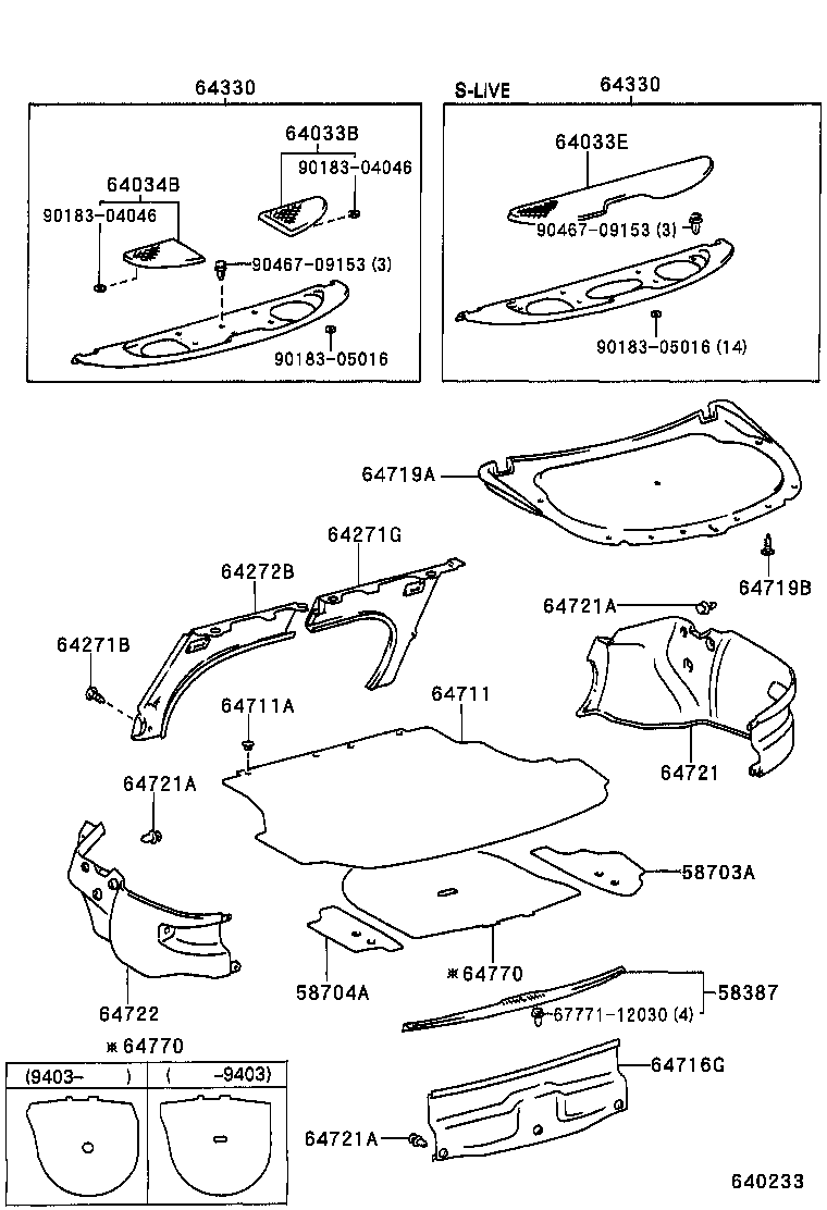 58703-12050 COVER SUB-ASSY, LUGGAGE COMPARTMENT SIDE, RH product image
