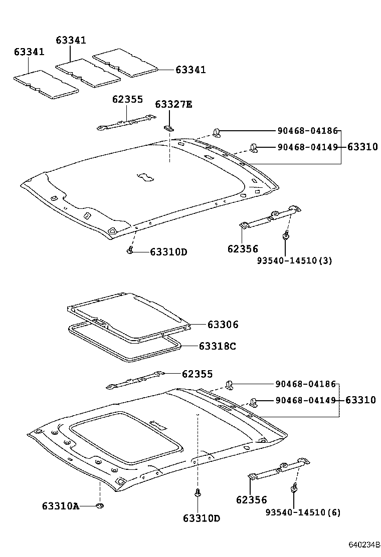 63306-13030-B0 TRIM SUB-ASSY, SUNSHADE product image