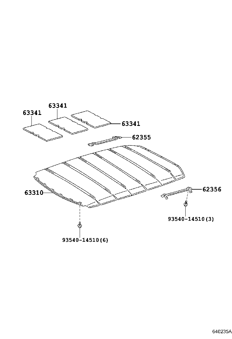 63306-13030-B0 TRIM SUB-ASSY, SUNSHADE product image